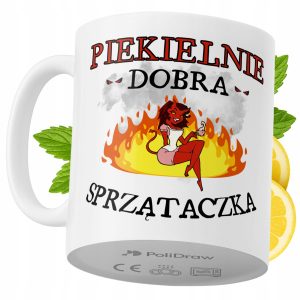 Kubek Dla Sprzątaczki na Prezent z Nadrukiem ze Zdjęciem 330 ml PoliDraw 969231 Kubek Dla Sprzątaczki na Prezent z Nadrukiem ze Zdjęciem 330 ml PoliDraw 969231