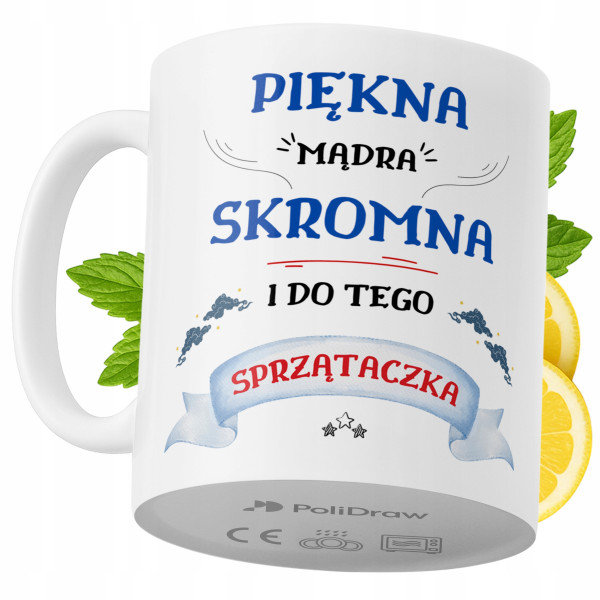 Kubek Dla Sprzątaczki na Prezent z Nadrukiem ze Zdjęciem 330 ml PoliDraw 968469