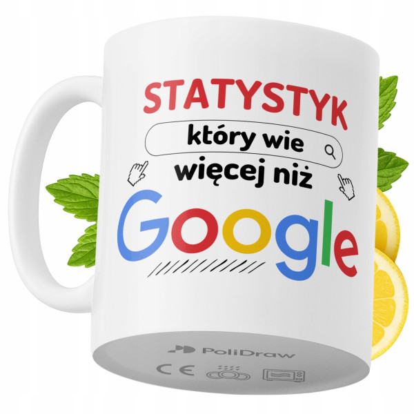 Kubek Dla Statystyka na Prezent z Nadrukiem ze Zdjęciem 330 ml PoliDraw 968228