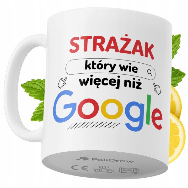 Kubek Dla Strażaka na Prezent z Nadrukiem ze Zdjęciem 330 ml PoliDraw 968707