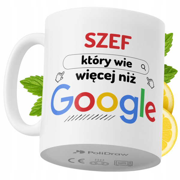 Kubek Dla Szefa na Prezent z Nadrukiem ze Zdjęciem 330 ml PoliDraw 968201