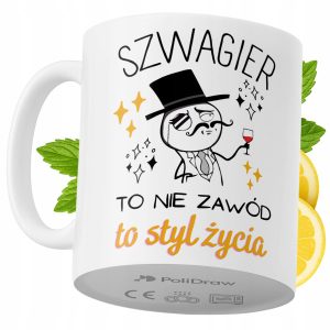Kubek Dla Szwagra na Prezent z Nadrukiem ze Zdjęciem 330 ml PoliDraw 968934