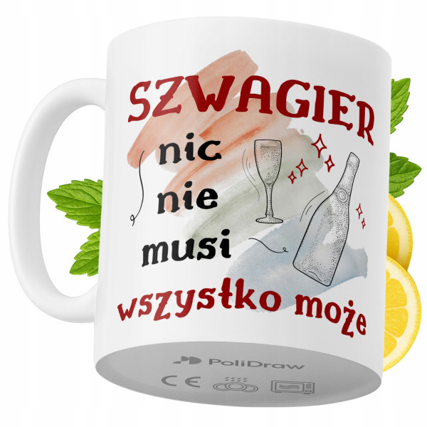 Kubek Dla Szwagra na Prezent z Nadrukiem ze Zdjęciem 330 ml PoliDraw 968969