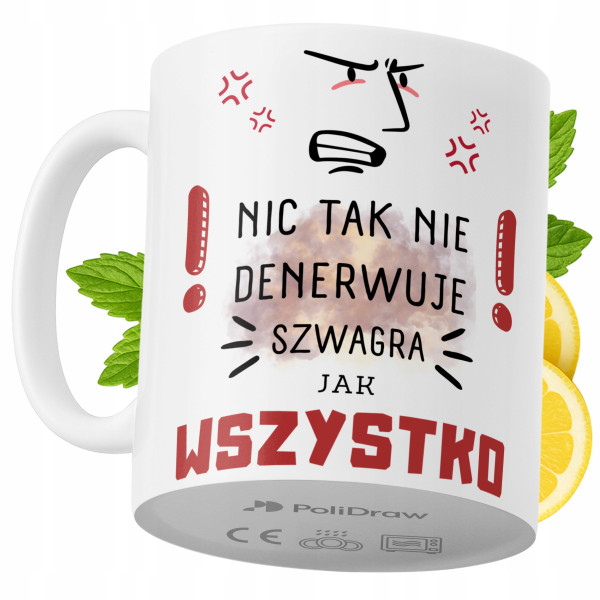 Kubek Dla Szwagra na Prezent z Nadrukiem ze Zdjęciem 330 ml PoliDraw 969043