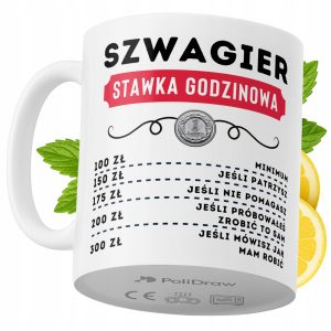 Kubek Dla Szwagra na Prezent z Nadrukiem ze Zdjęciem 330 ml PoliDraw 967678