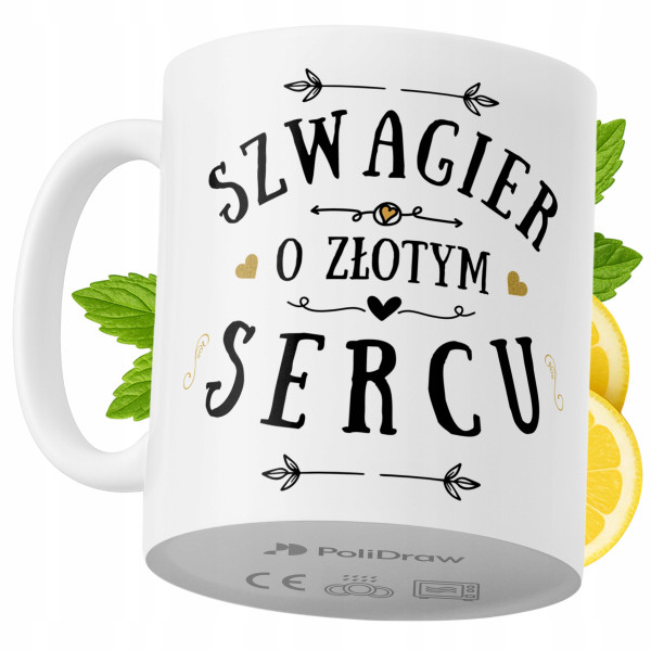 Kubek Dla Szwagra na Prezent z Nadrukiem ze Zdjęciem 330 ml PoliDraw 969094