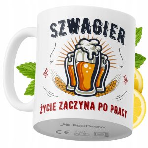 Kubek Dla Szwagra na Prezent z Nadrukiem ze Zdjęciem 330 ml PoliDraw 969135 Kubek Dla Szwagra na Prezent z Nadrukiem ze Zdjęciem 330 ml PoliDraw 969135