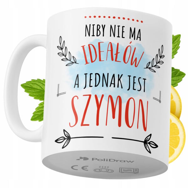 Kubek Dla Szymona na Prezent z Nadrukiem ze Zdjęciem 330 ml PoliDraw 968736