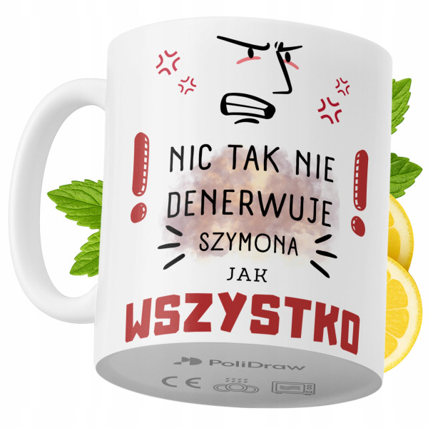 Kubek Dla Szymona na Prezent z Nadrukiem ze Zdjęciem 330 ml PoliDraw 969173