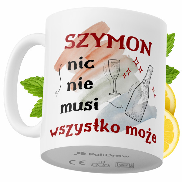 Kubek Dla Szymona na Prezent z Nadrukiem ze Zdjęciem 330 ml PoliDraw 968221