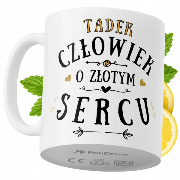 Kubek Dla Tadka na Prezent z Nadrukiem ze Zdjęciem 330 ml PoliDraw 969189