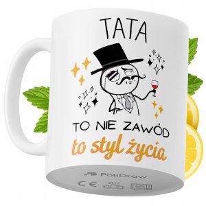 Kubek Dla Taty na Prezent z Nadrukiem ze Zdjęciem 330 ml PoliDraw 968417