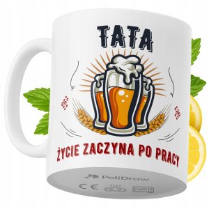Kubek Dla Taty na Prezent z Nadrukiem ze Zdjęciem 330 ml PoliDraw 969030