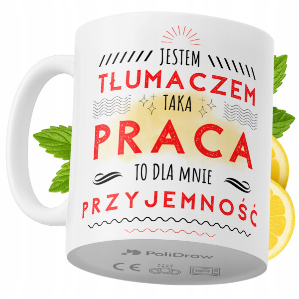 Kubek Dla Tłumacza na Prezent z Nadrukiem ze Zdjęciem 330 ml PoliDraw 968550