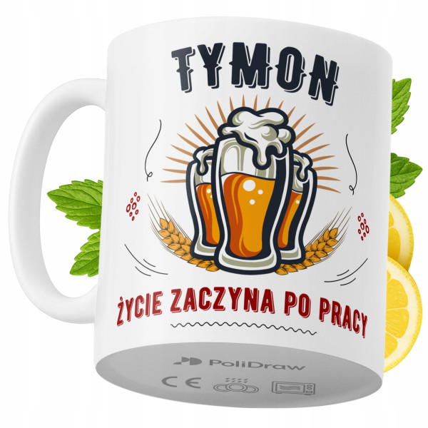 Kubek Dla Tymona na Prezent z Nadrukiem ze Zdjęciem 330 ml PoliDraw 968734