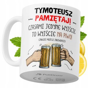 Kubek Dla Tymoteusza na Prezent z Nadrukiem ze Zdjęciem 330 ml PoliDraw 968817