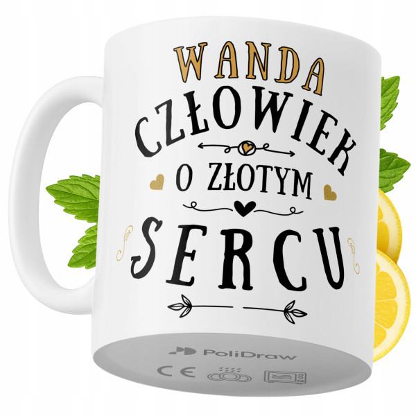 Kubek Dla Wandy na Prezent z Nadrukiem ze Zdjęciem 330 ml PoliDraw 967526