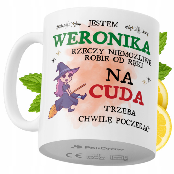 Kubek Dla Weroniki na Prezent z Nadrukiem ze Zdjęciem 330 ml PoliDraw 969243