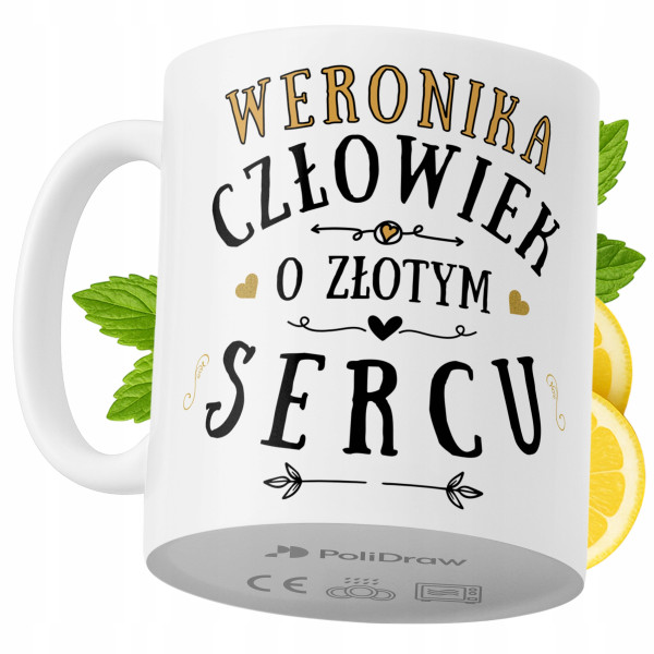 Kubek Dla Weroniki na Prezent z Nadrukiem ze Zdjęciem 330 ml PoliDraw 969398