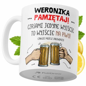 Kubek Dla Weroniki na Prezent z Nadrukiem ze Zdjęciem 330 ml PoliDraw 969417 Kubek Dla Weroniki na Prezent z Nadrukiem ze Zdjęciem 330 ml PoliDraw 969417