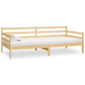 Leżanka Brąz 90 x 200 cm Drewno sosnowe vidaXL 503452