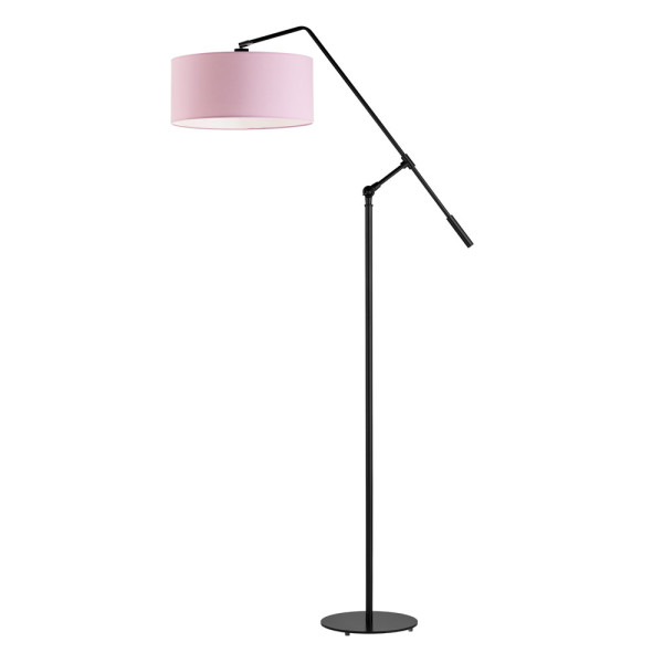 LIBERIA lampa podłogowa glamour regulowana dziecięca Czarny/ Jasny Różowy 900546