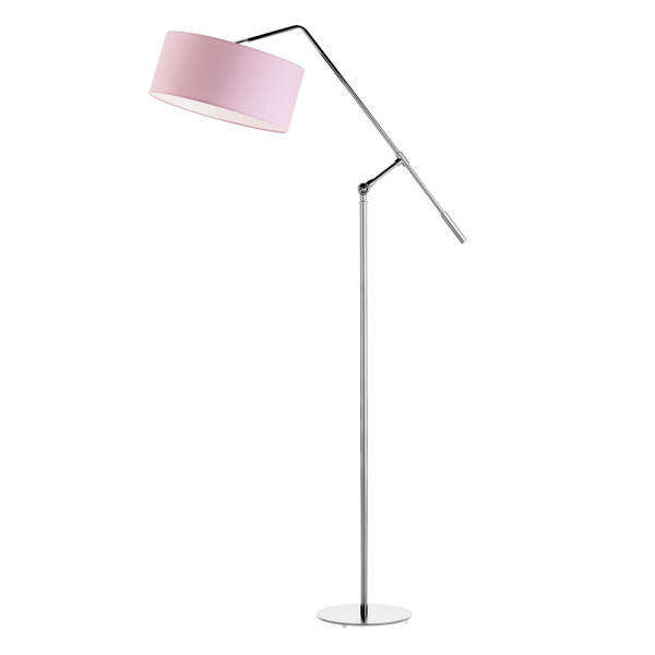 LIBERIA lampa podłogowa glamour regulowana Srebrny/ Jasny Różowy 900518