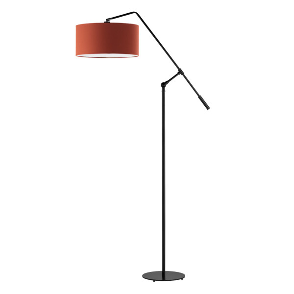 LIBERIA lampa podłogowa industrialna regulowana do salonu Czarny/ Rdzawy 901101