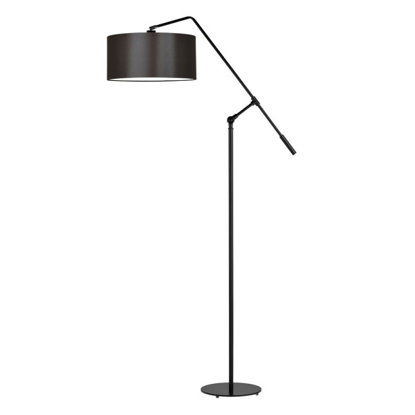 LIBERIA lampa podłogowa klasyczna regulowana do salonu Czarny/ Brązowy 900510