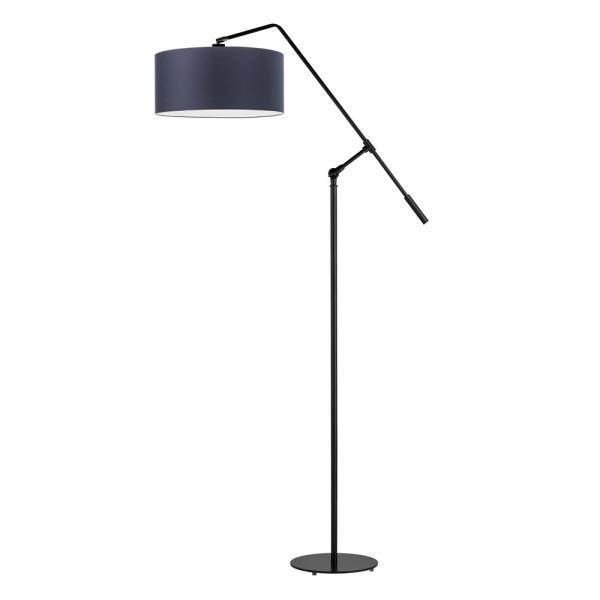 LIBERIA lampa podłogowa loft regulowana do gabinetu Czarny/ Granatowy 916474