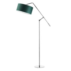 LIBERIA lampa podłogowa loft regulowana do salonu Srebrny/ Zieleń Butelkowa 901104 LIBERIA lampa podłogowa loft regulowana do salonu Srebrny/ Zieleń Butelkowa 901104