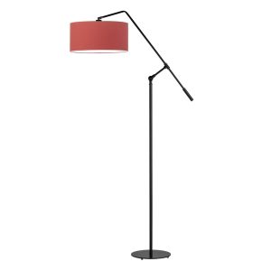 LIBERIA lampa podłogowa nowoczesna regulowana do salonu Czarny/ Czerwony 900558 LIBERIA lampa podłogowa nowoczesna regulowana do salonu Czarny/ Czerwony 900558