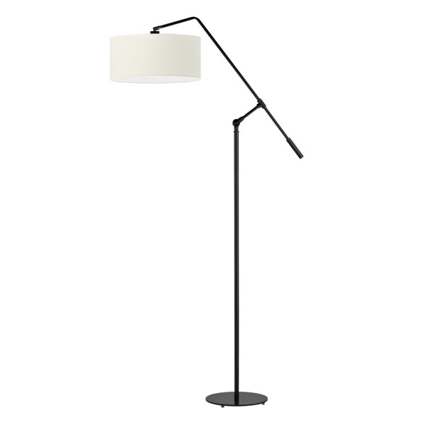 LIBERIA lampa podłogowa nowoczesna regulowana do salonu Czarny/ Ecru 900539