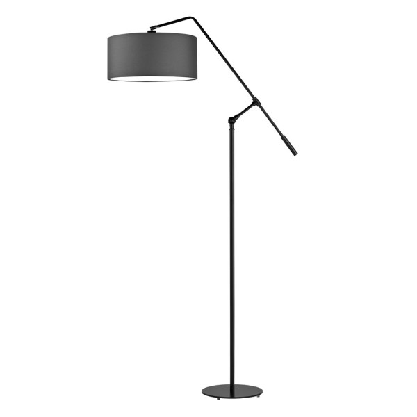 LIBERIA lampa podłogowa nowoczesna regulowana do salonu Czarny/ Grafitowy 900536