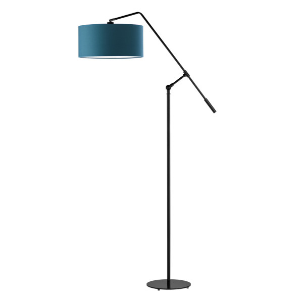 LIBERIA lampa podłogowa nowoczesna regulowana do salonu Czarny/ Morski 900549