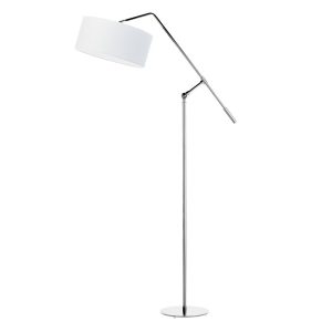 LIBERIA lampa podłogowa nowoczesna regulowana do salonu Srebrny/ Biały 900515 LIBERIA lampa podłogowa nowoczesna regulowana do salonu Srebrny/ Biały 900515