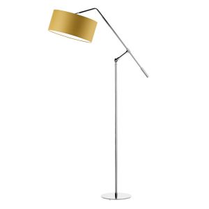 LIBERIA lampa podłogowa nowoczesna regulowana Srebrny/ Musztardowy 901107 LIBERIA lampa podłogowa nowoczesna regulowana Srebrny/ Musztardowy 901107