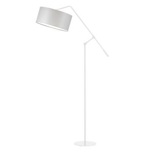 LIBERIA lampa podłogowa skandynawska do sypialni Biały/ Jasny Szary 900528 LIBERIA lampa podłogowa skandynawska do sypialni Biały/ Jasny Szary 900528