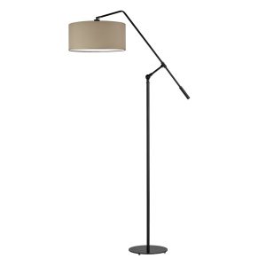 LIBERIA lampa podłogowa skandynawska regulowana do salonu Czarny/ Beżowy 900519 LIBERIA lampa podłogowa skandynawska regulowana do salonu Czarny/ Beżowy 900519
