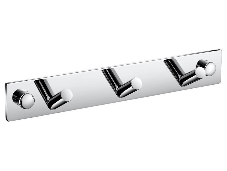 Listwa łazienkowa 3 haczyki skośne chrom Stella 75008