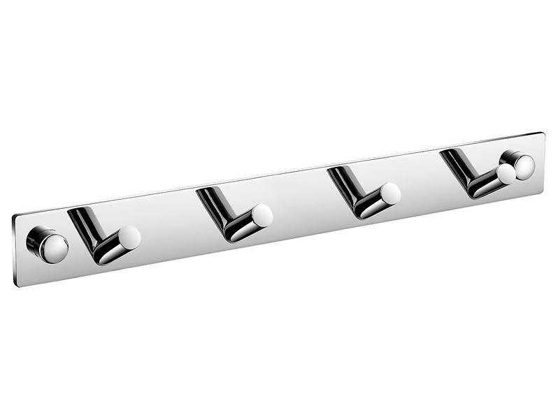 Listwa łazienkowa 4 haczyki skośne chrom Stella 75009