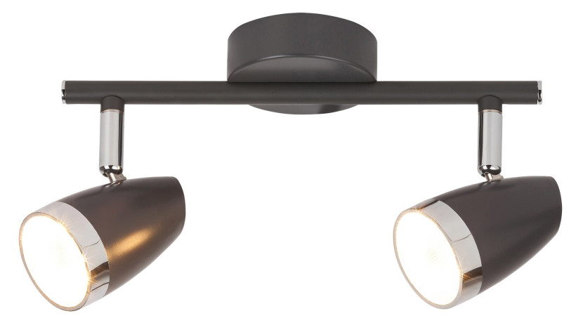Listwa sufitowa antracytowa Karen LED 2x 4W biały ciepły IP20 Rabalux 949115