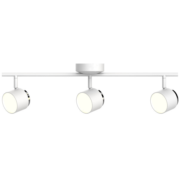 Listwa sufitowa biała chromowana KUBIK LED 12.6W biały ciepły IP20 Polux 904973