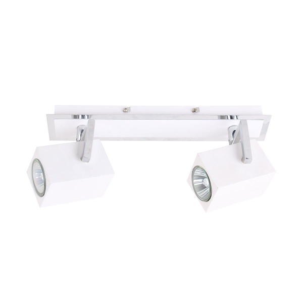 Listwa sufitowa biała chromowana MATEO 2xGU10x35W IP20 Italux 908981