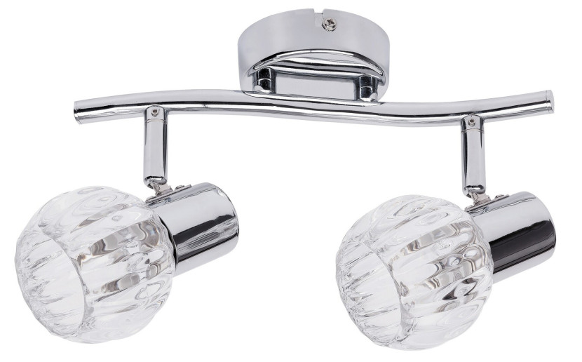 Listwa sufitowa chromowana Lauren 2xE14x40W wym:8x25,5x16cm IP20 Rabalux 908806