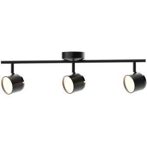 Listwa sufitowa czarna-chromowana KUBIK LED 12.6W biały ciepły IP20 Polux 905041