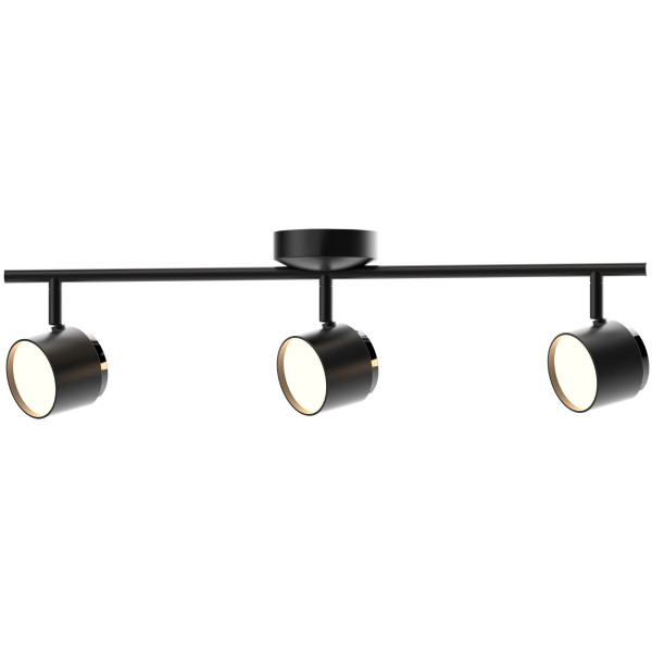 Listwa sufitowa czarna-chromowana KUBIK LED 12.6W biały ciepły IP20 Polux 905041