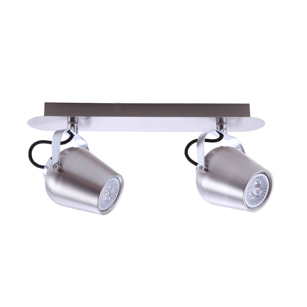 Listwa sufitowa nikiel JOSIE 2xGU10x50W wym:15x35x12cm IP20 Italux 908735
