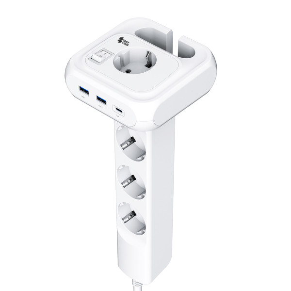 Listwa zasilająca 4xAC 2xUSB 1xUSB-C SPS-PS02W 1049636