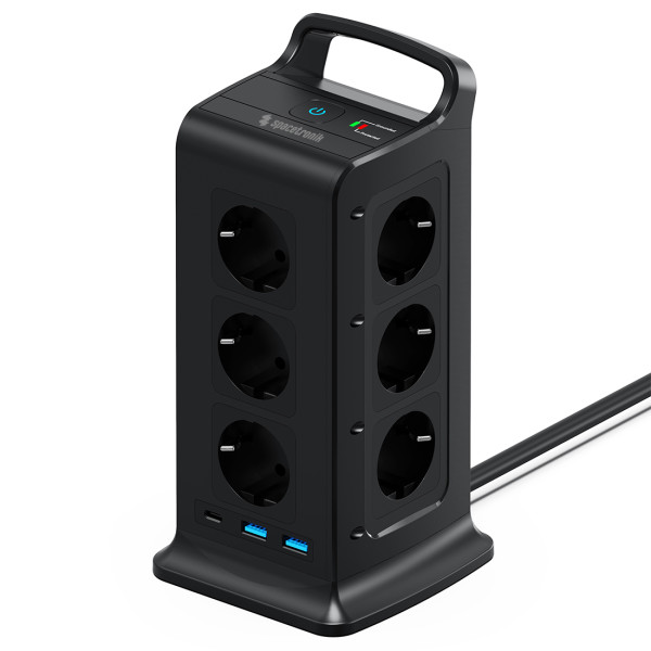 Listwa zasilająca tower 12xAC 2xUSB 1xUSB-C B 1049641